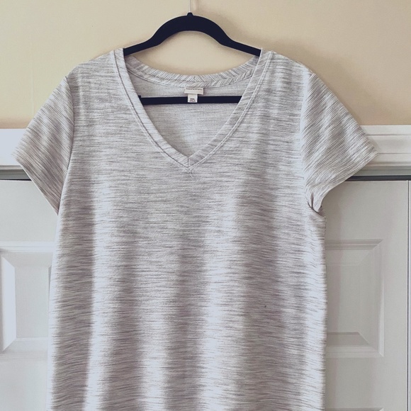 Gray V-Neck Dress - Picture 1 of 5